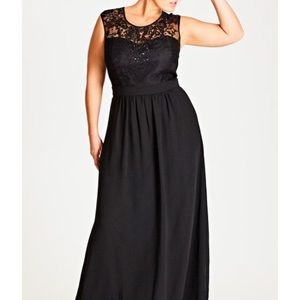 Elegant black evening gown